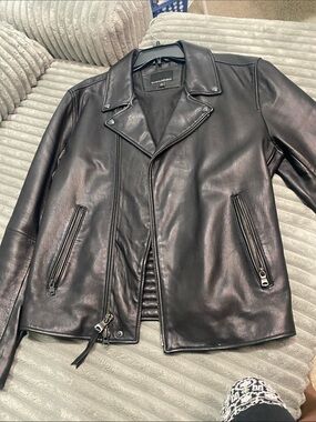 Banana Republic Black Leather Moto Jacket